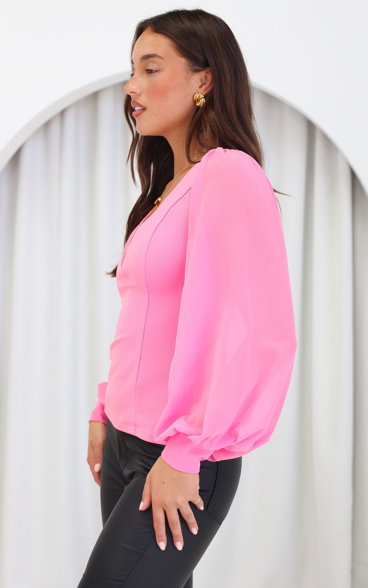 Tammy Long Sleeve Top - Pink