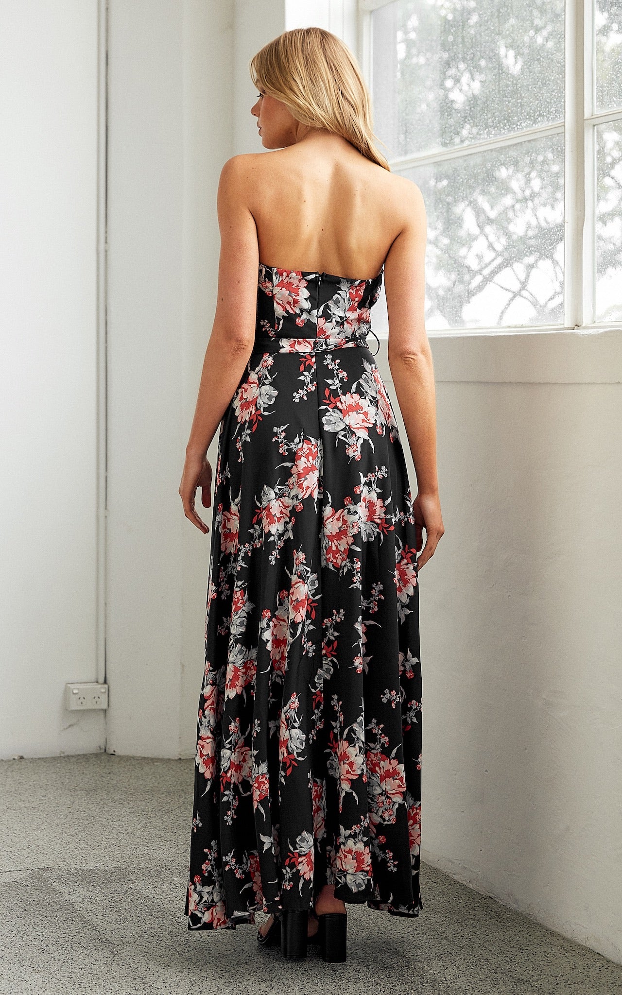 Tamra Maxi Dress - Black Floral