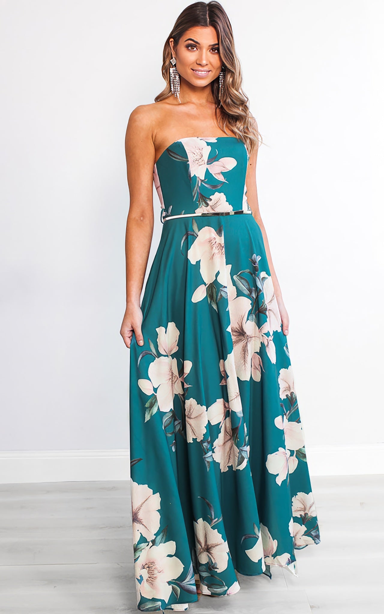 Tamra Maxi Dress - Green Floral