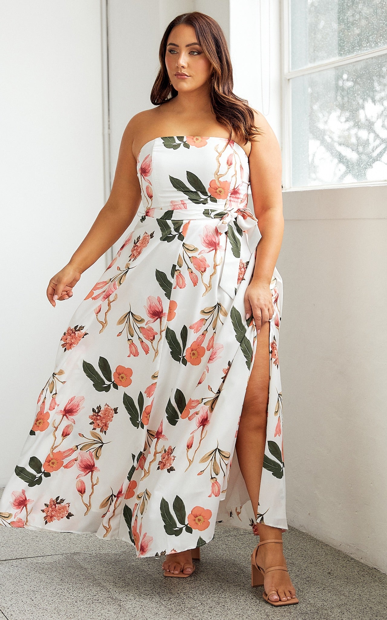 Tamra Maxi Dress - White Floral