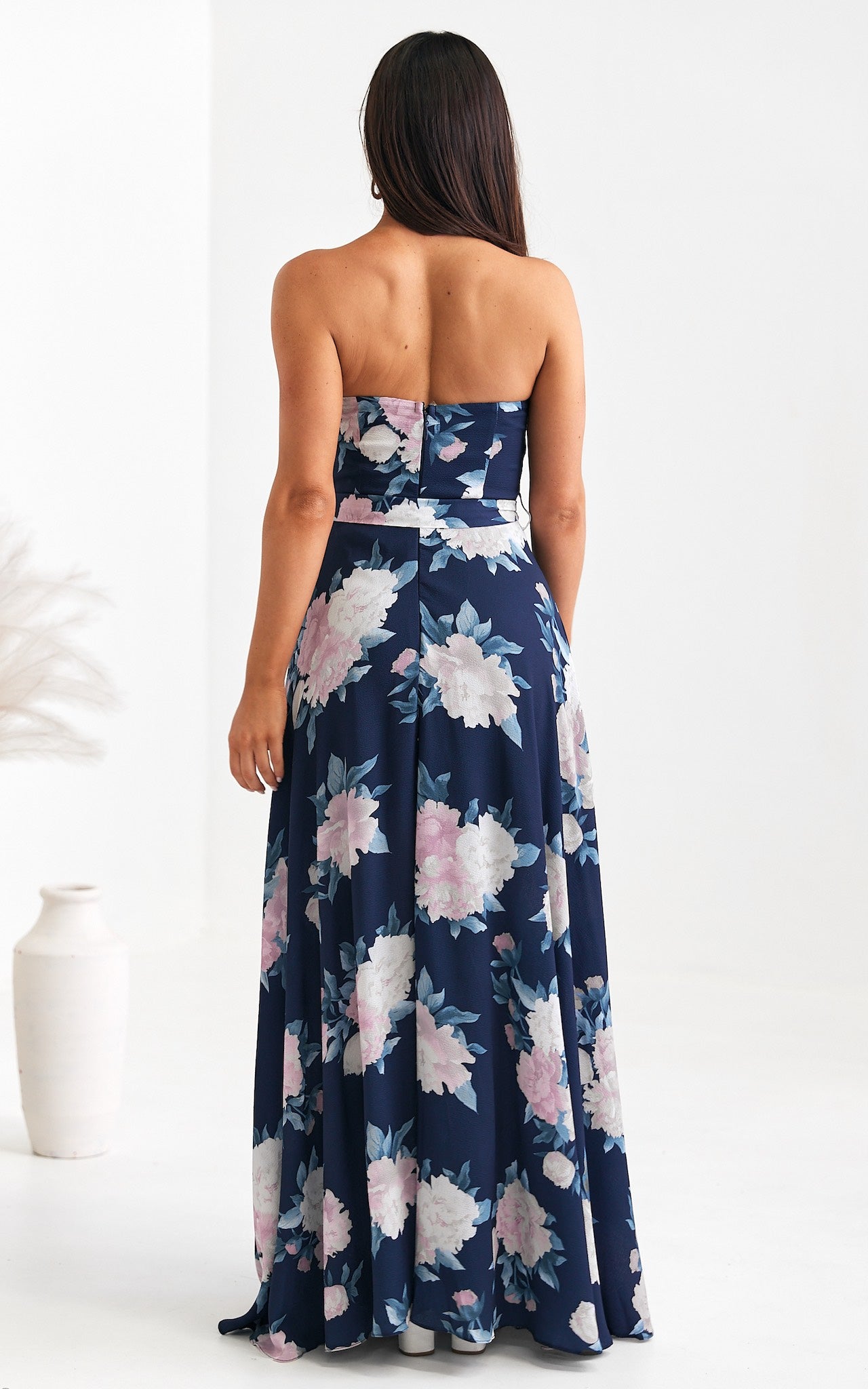 Tamra Maxi Dress - Floral Navy Print