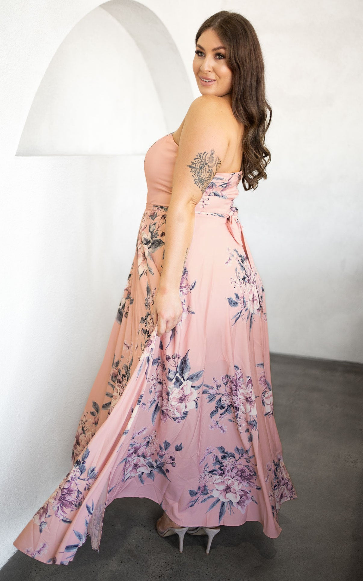 Tamra Maxi Dress - Pink Floral