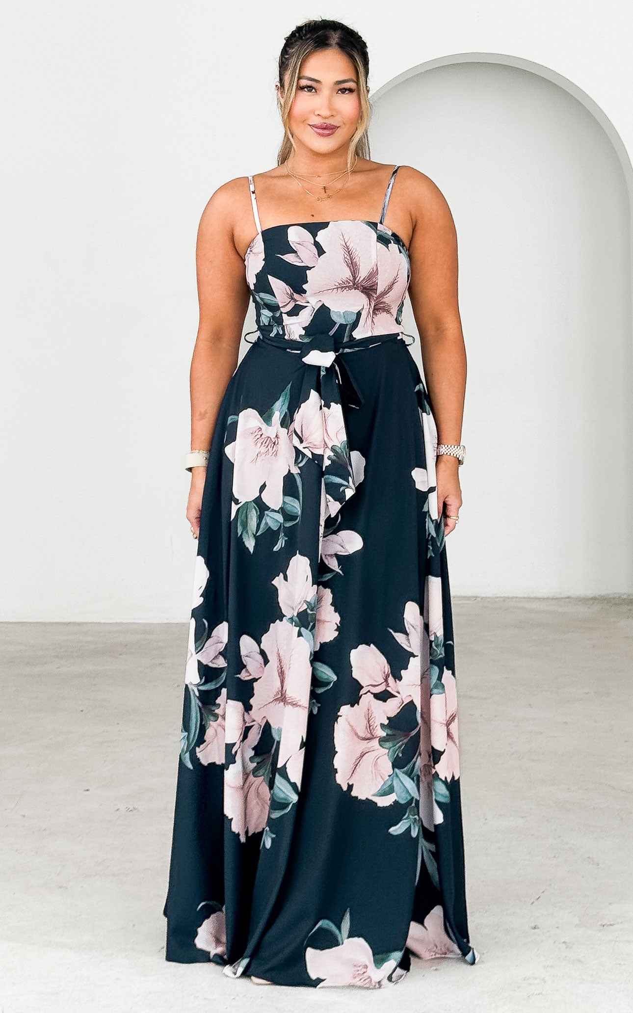 Tamra Maxi Dress - Navy Floral