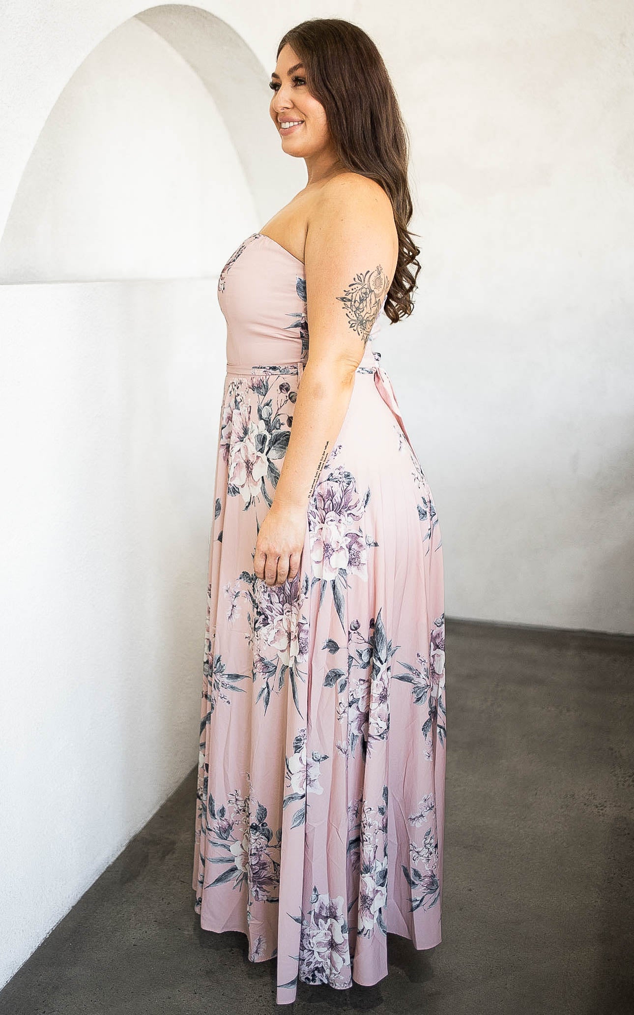 Tamra Maxi Dress - Pink Floral