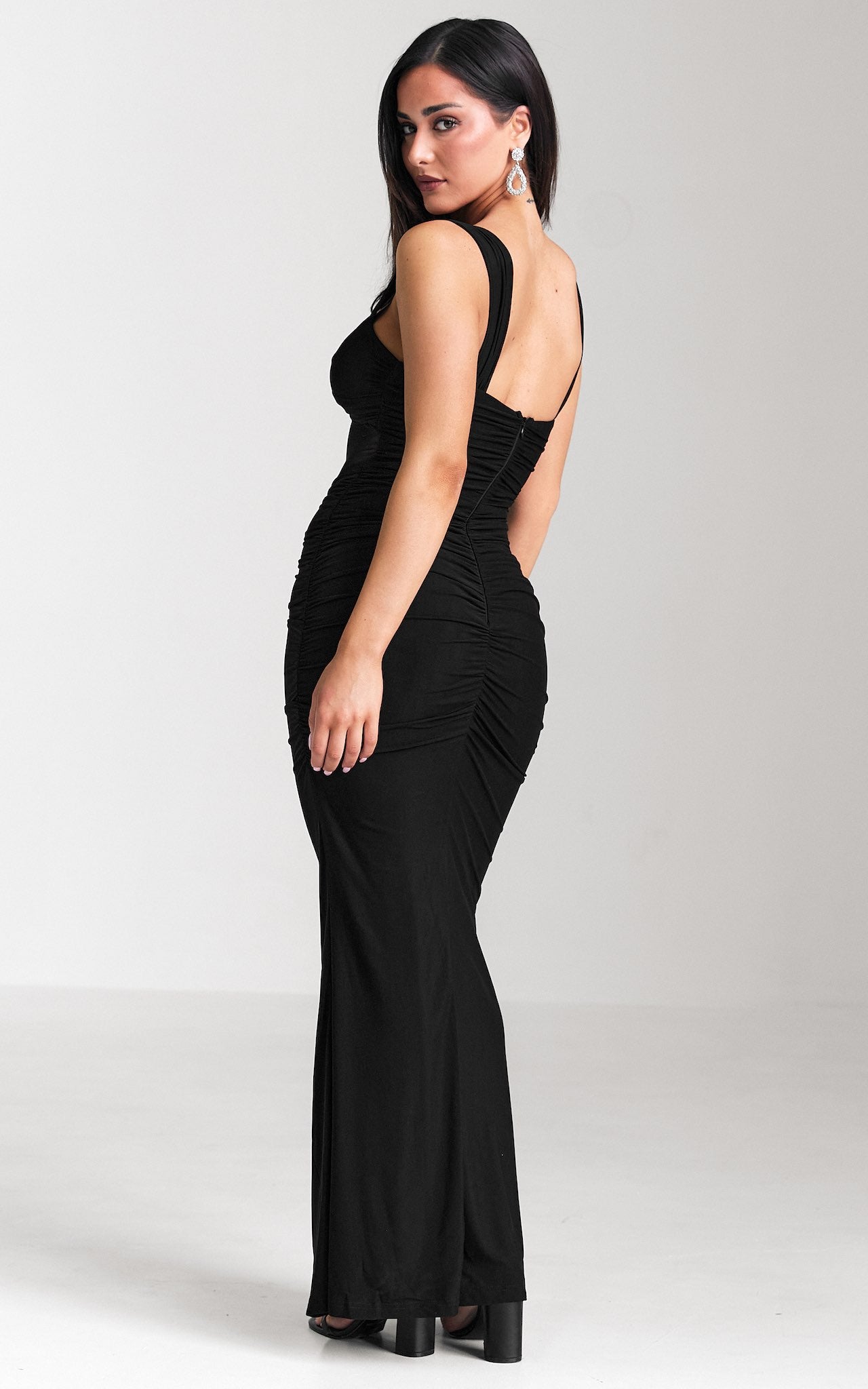 Tanesha Mesh Maxi Dress - Black