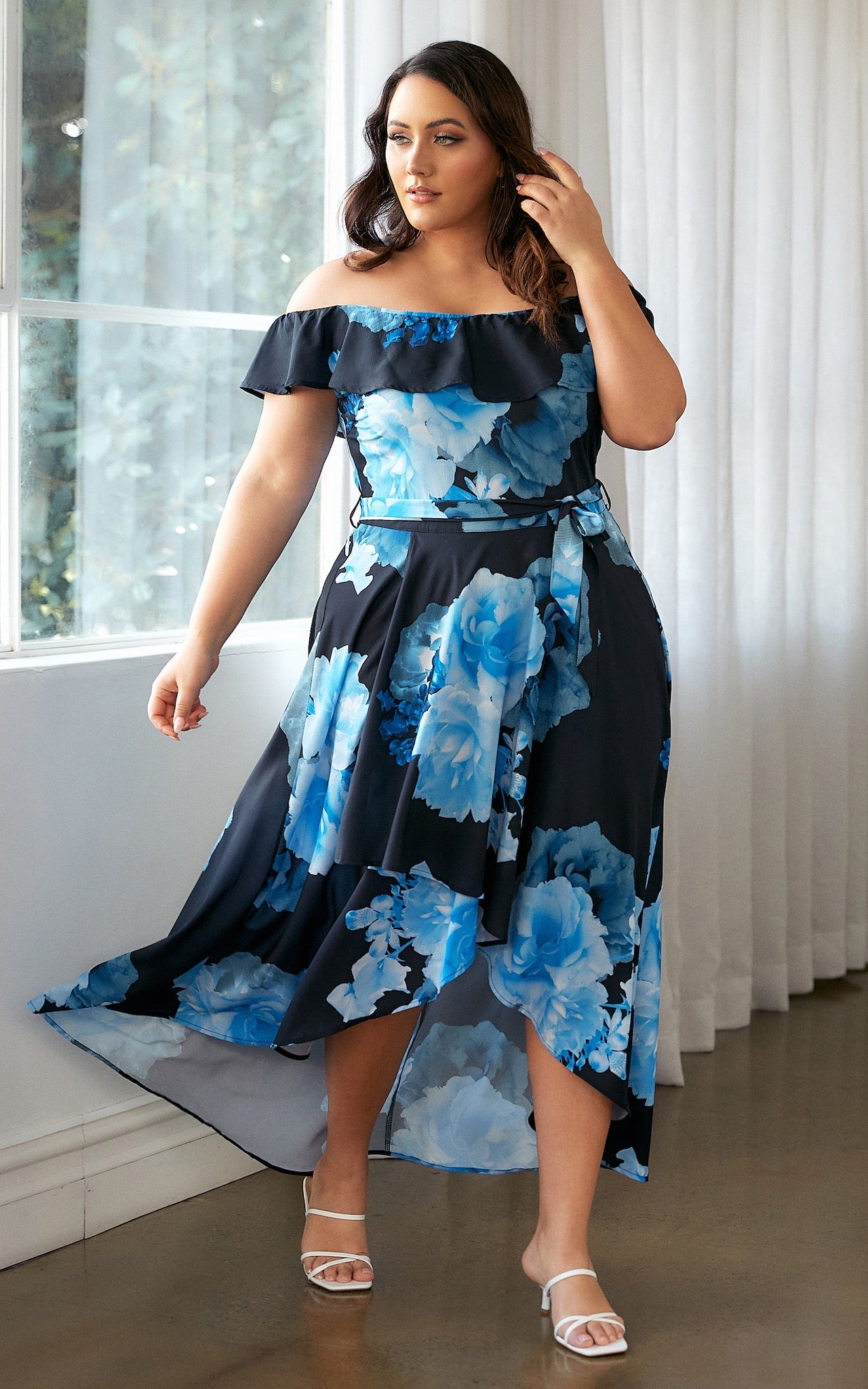 Tatiana Maxi Dress - Blue Black Floral