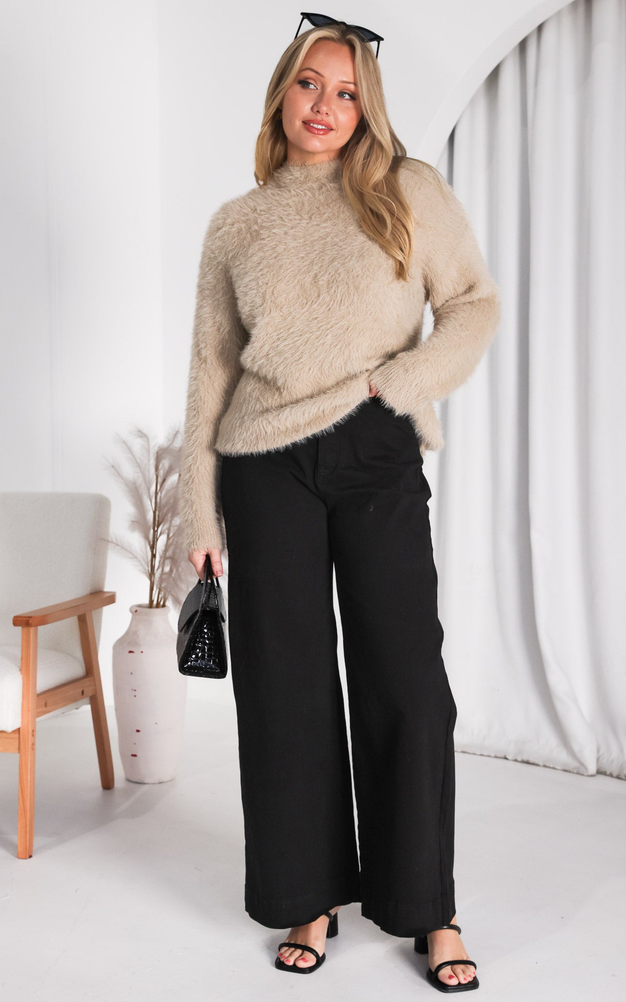 Teddy Knit Jumper - Beige