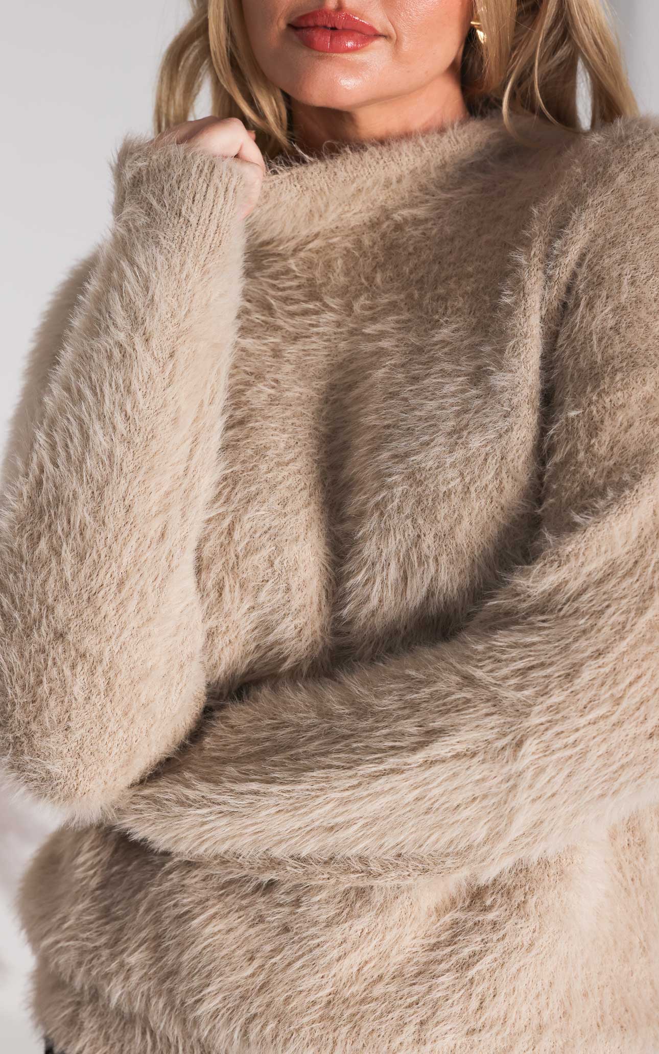 Teddy Knit Jumper - Beige