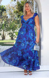 Tenzin Maxi Dress - Blue Floral