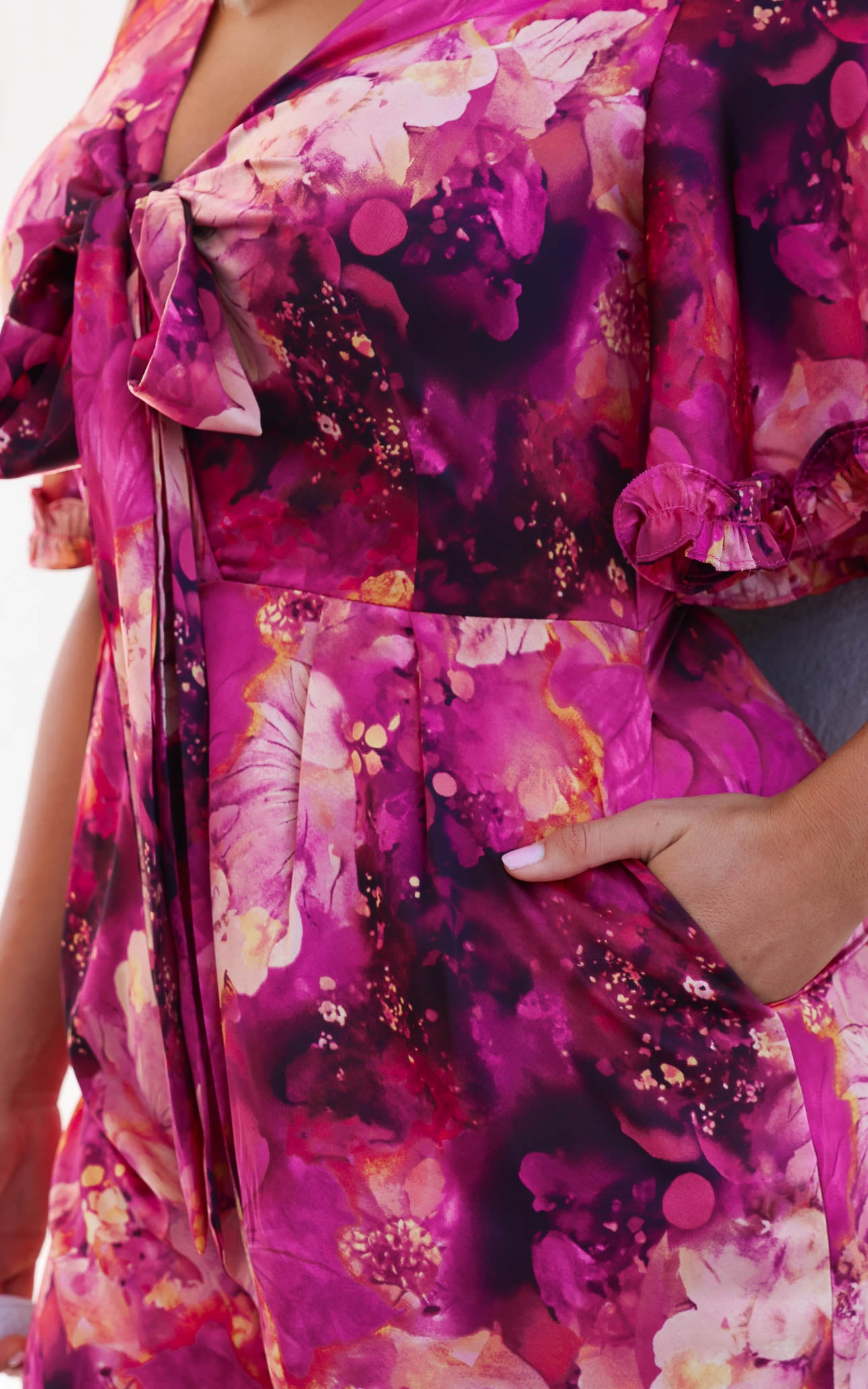 Tessa Playsuit - Plum Purple Floral