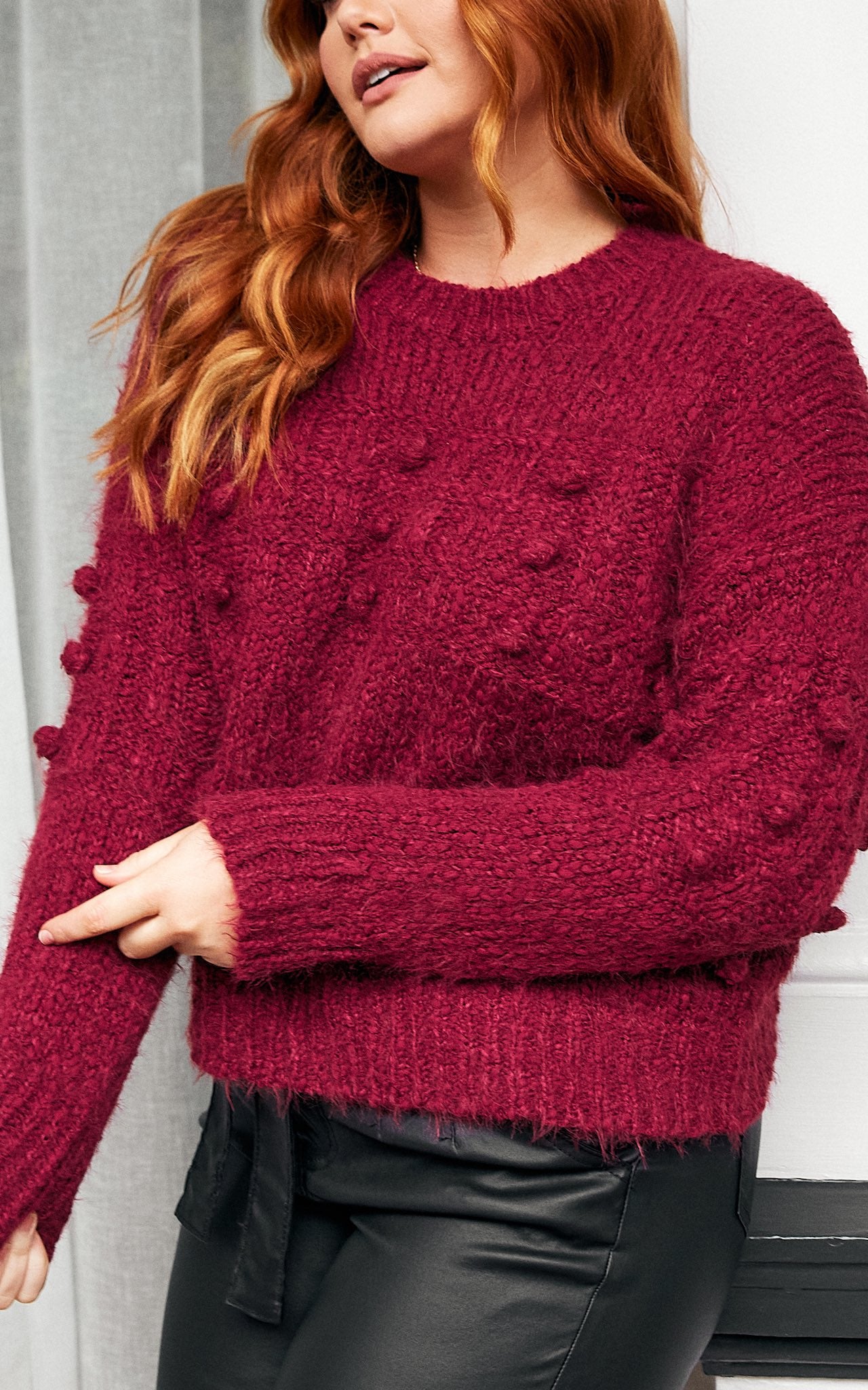 Too Cute Knit - Wine