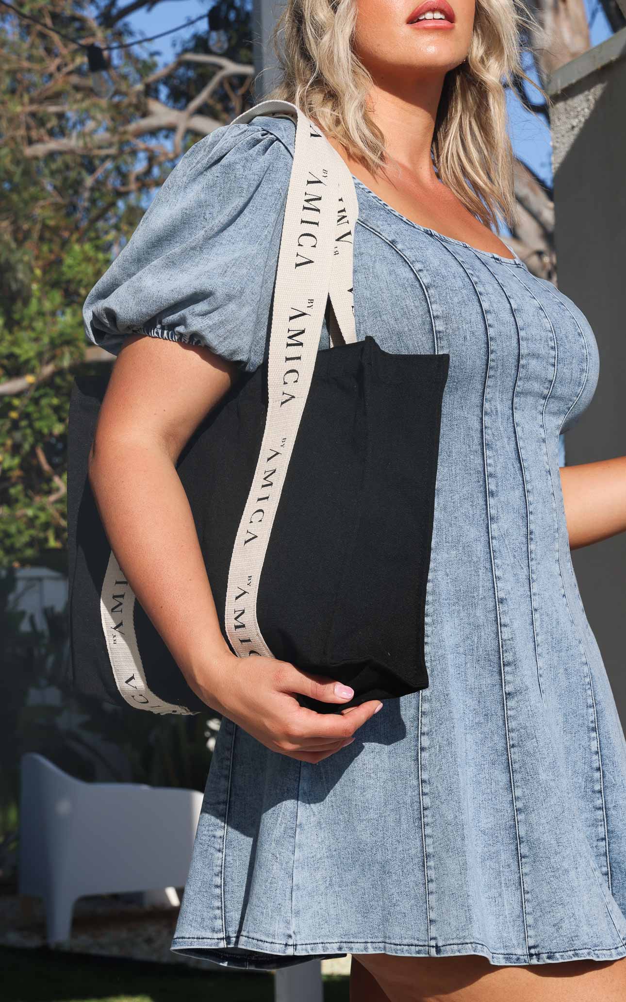 By Amica Canvas Tote Bag - Black
