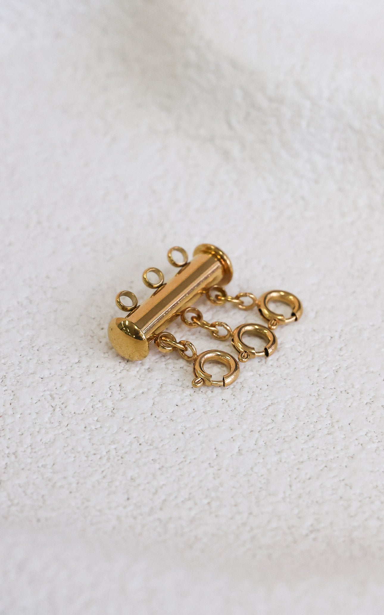 Triple Multi Necklace Stack Connector - Gold