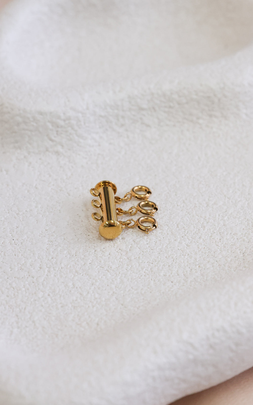 Triple Multi Necklace Stack Connector - Gold