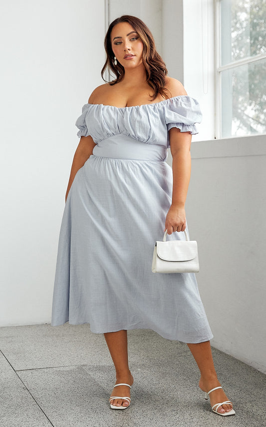 Truvy Dress - Dusty Blue