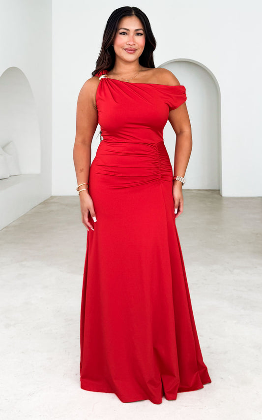 Tully Maxi Dress - Red