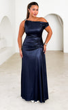 Tully Maxi Dress - Navy Sheen Metallic