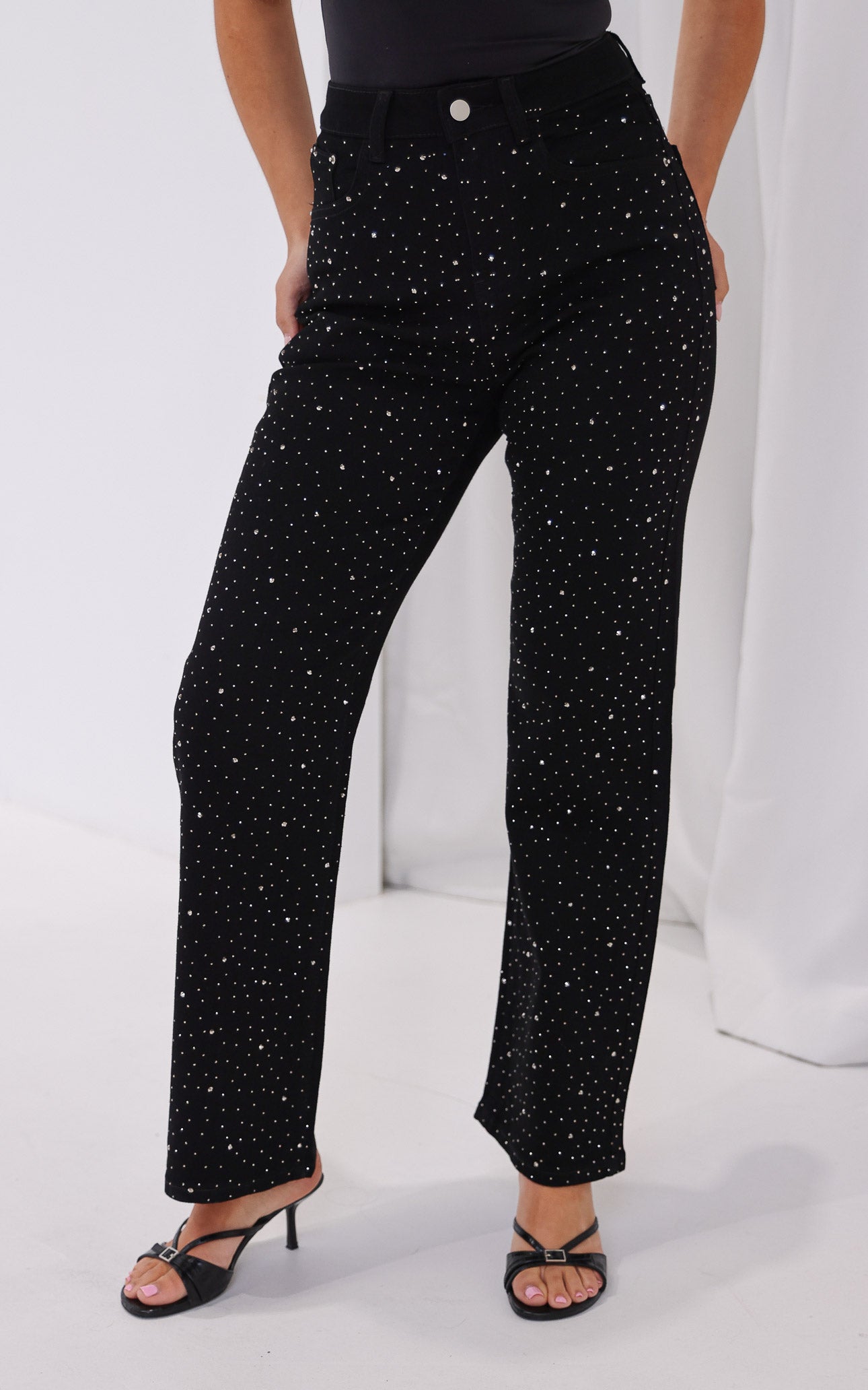(PREORDER) Tanni Diamante Jeans - Black