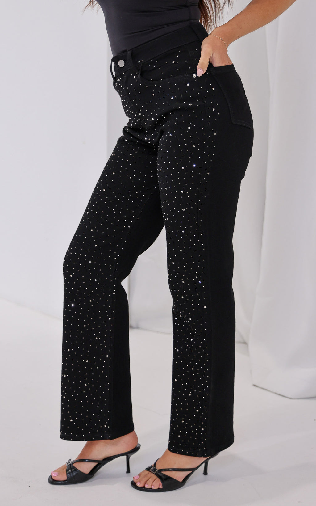 Tanni Diamante Jeans - Black