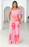 Tianna Maxi Dress - Pink Orange Floral