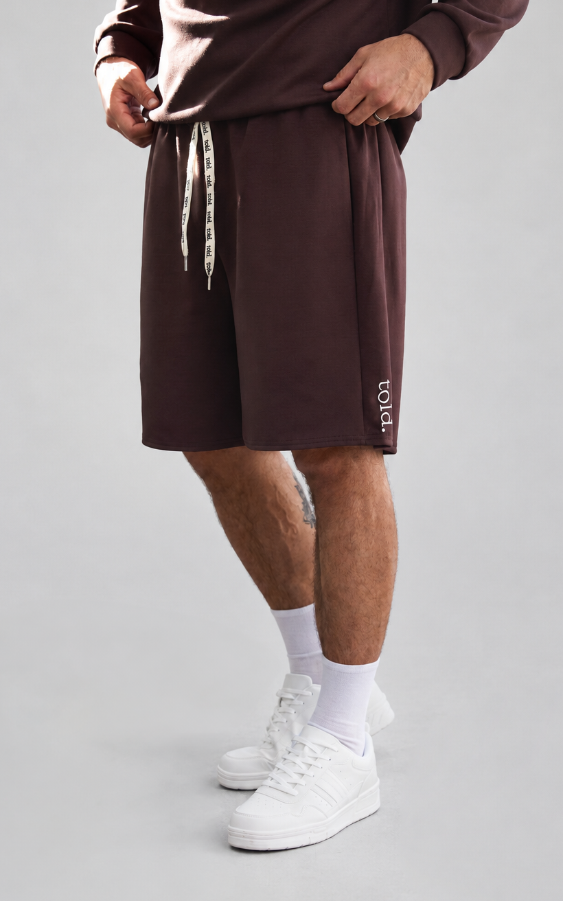 Tobi Unisex Boxy Shorts - Chocolate Brown