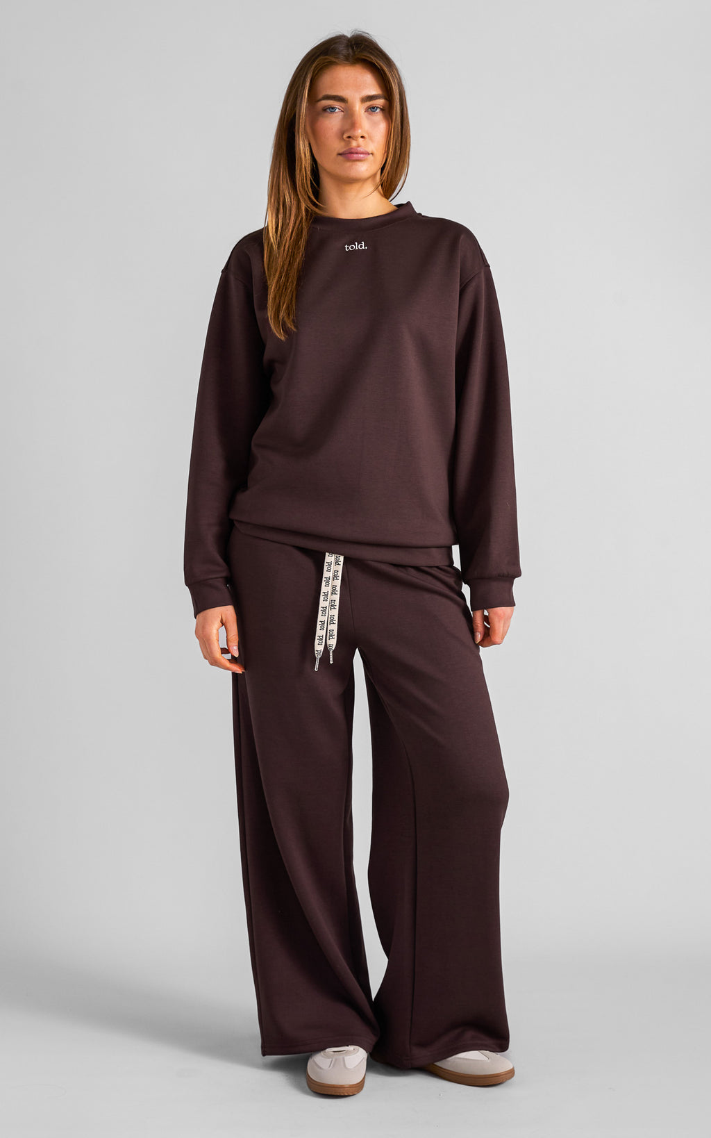 Tobi Unisex Crew Neck Jumper - Chocolate Brown