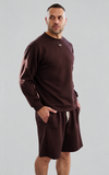 Tobi Unisex Crew Neck Jumper - Chocolate Brown