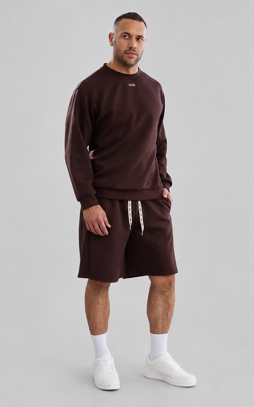 Tobi Unisex Crew Neck Jumper - Chocolate Brown