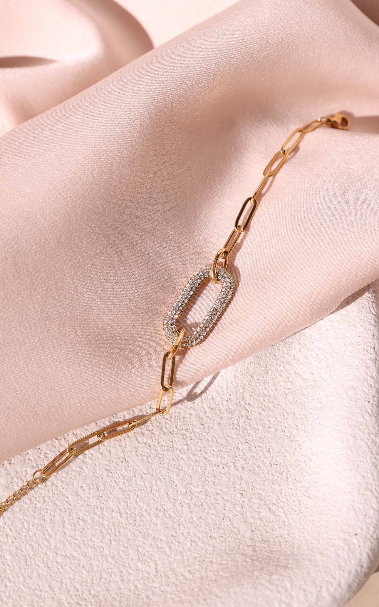 Twinka Bracelet - Gold Link Diamante