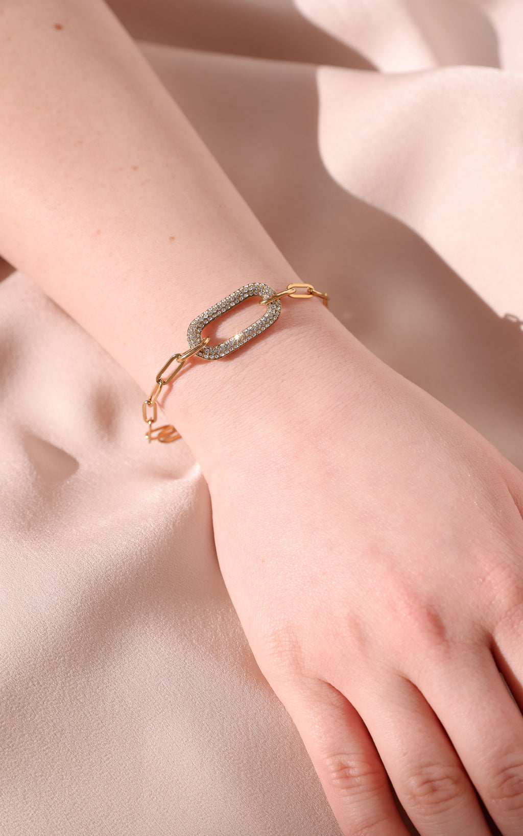 Twinka Bracelet - Gold Link Diamante