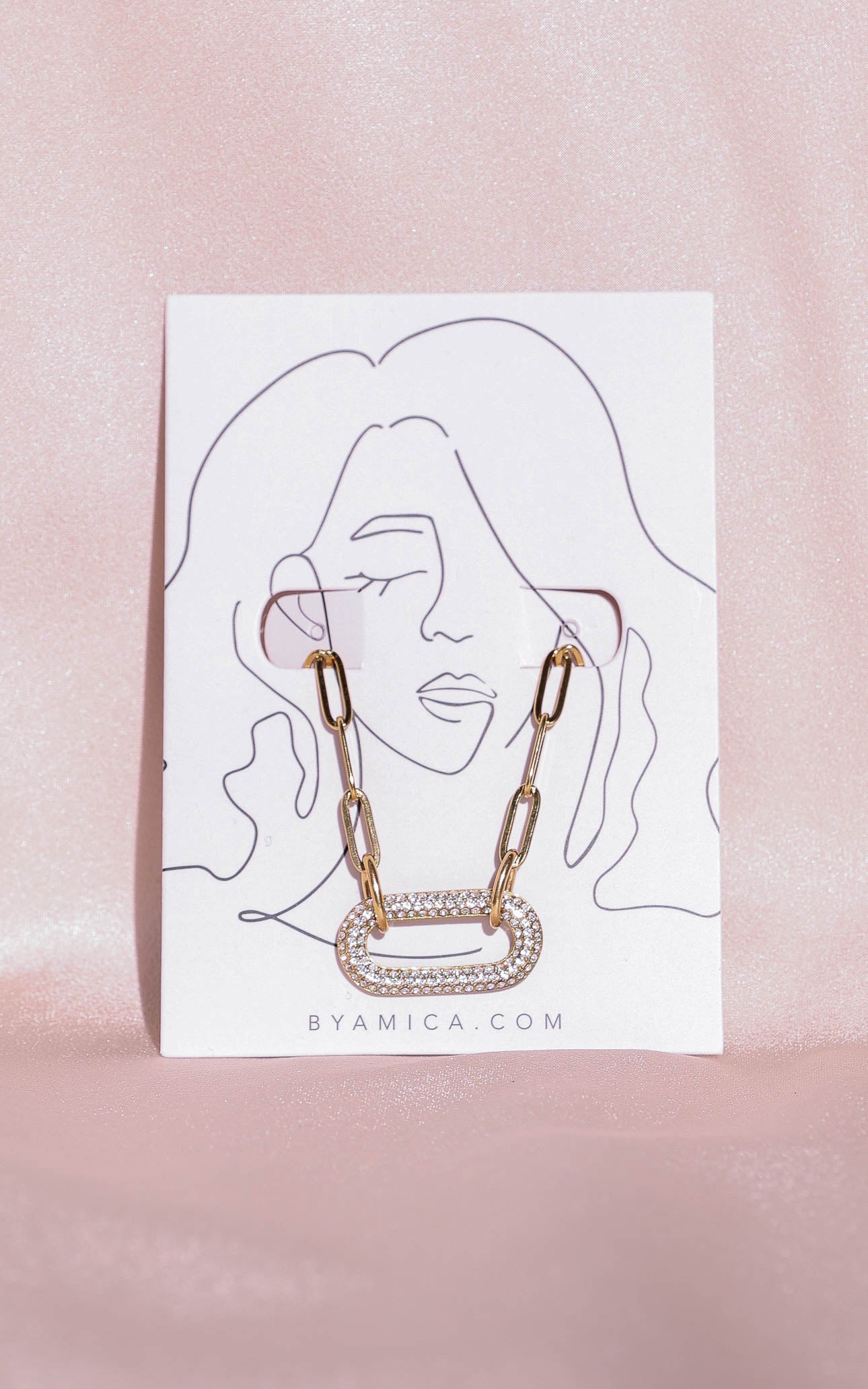 Twinka Bracelet - Gold Link Diamante