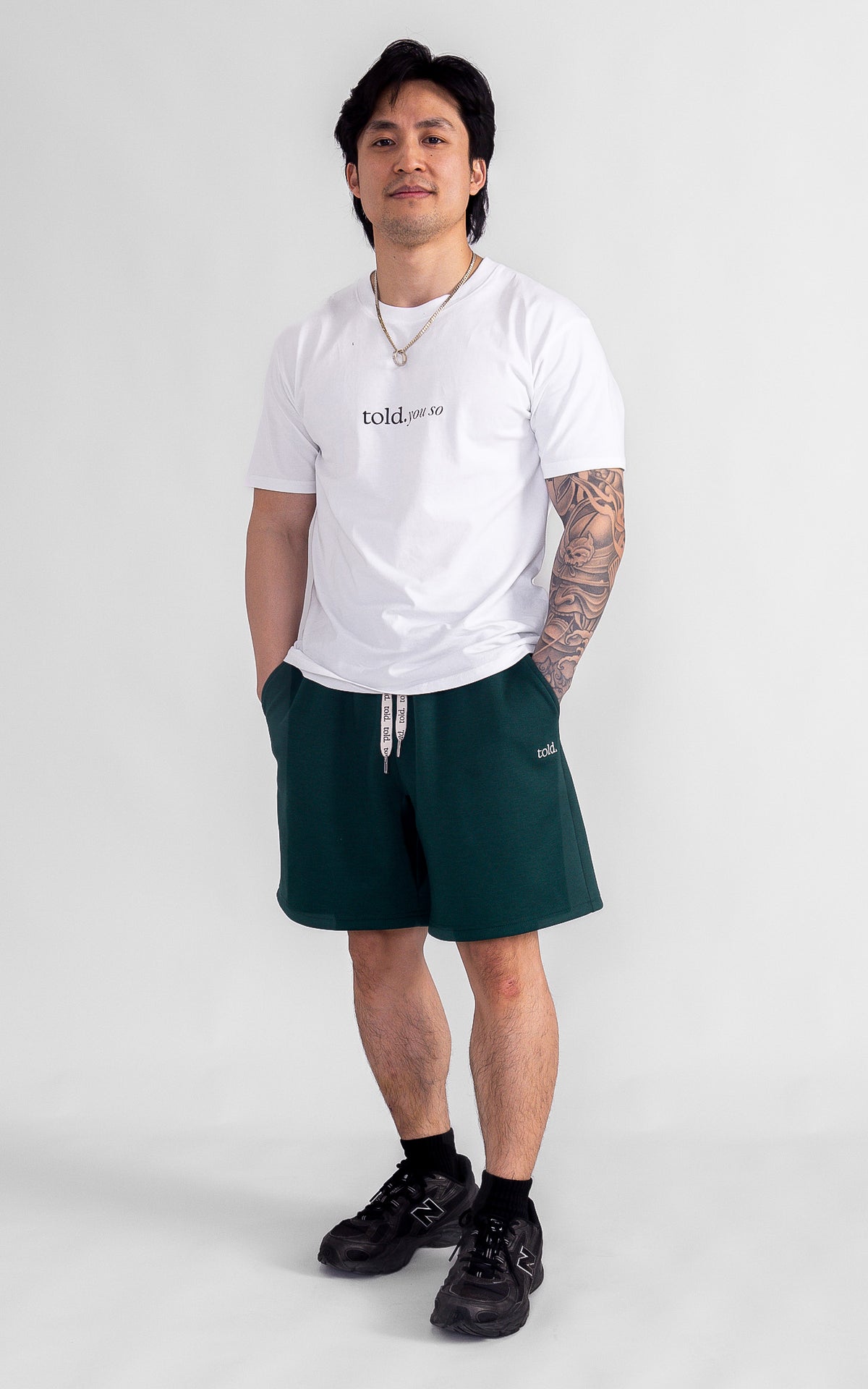 (PREORDER) Rich Unisex Shorts - Forest Green
