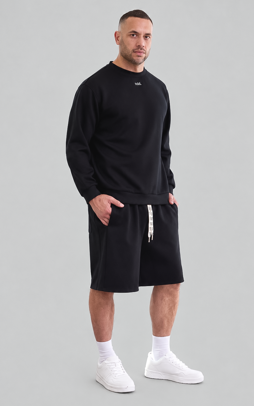 Tobi Unisex Boxy Shorts - Black