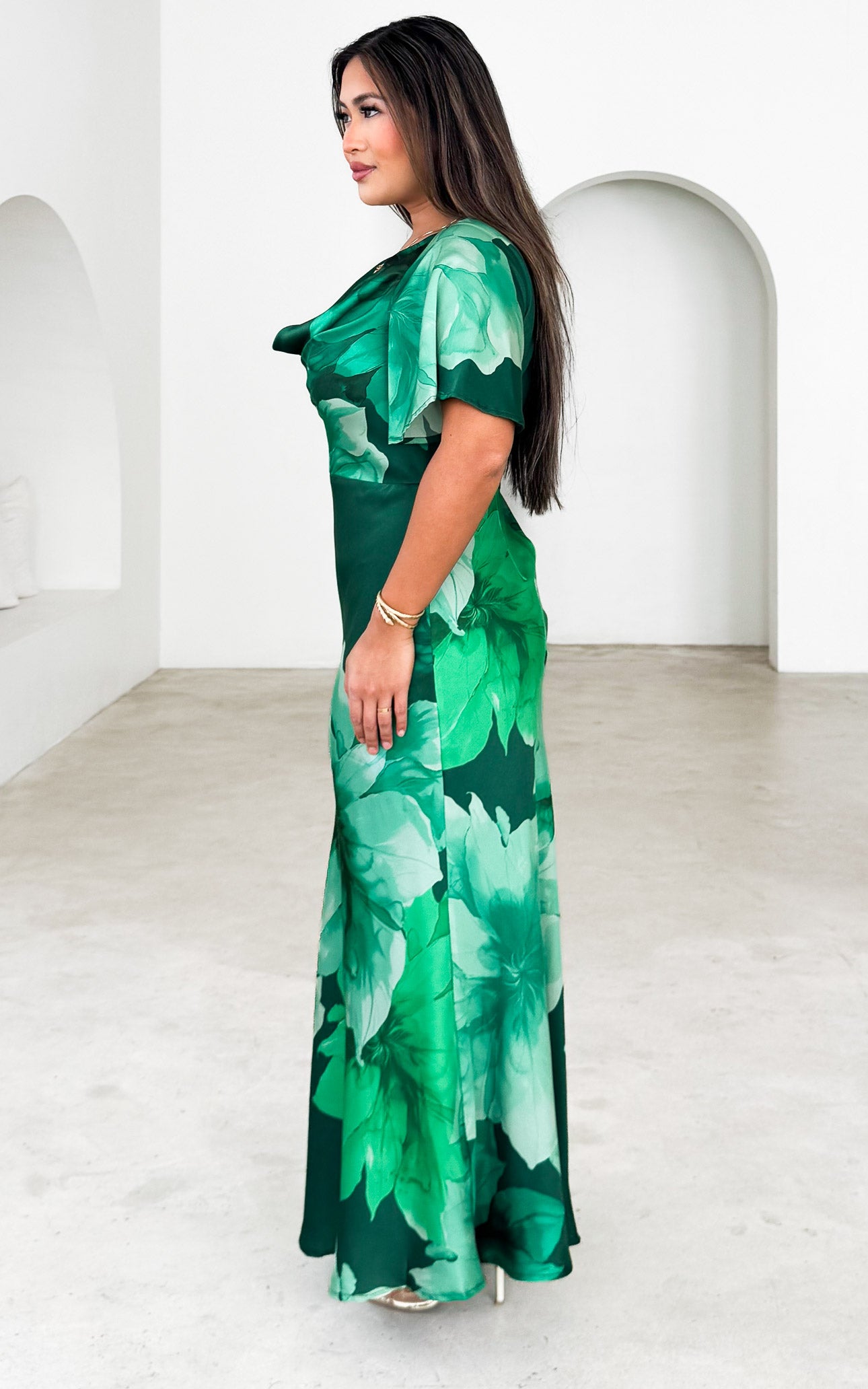 Valise Maxi Dress - Green Floral