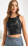 Vassallo Tank Crop Top - Black