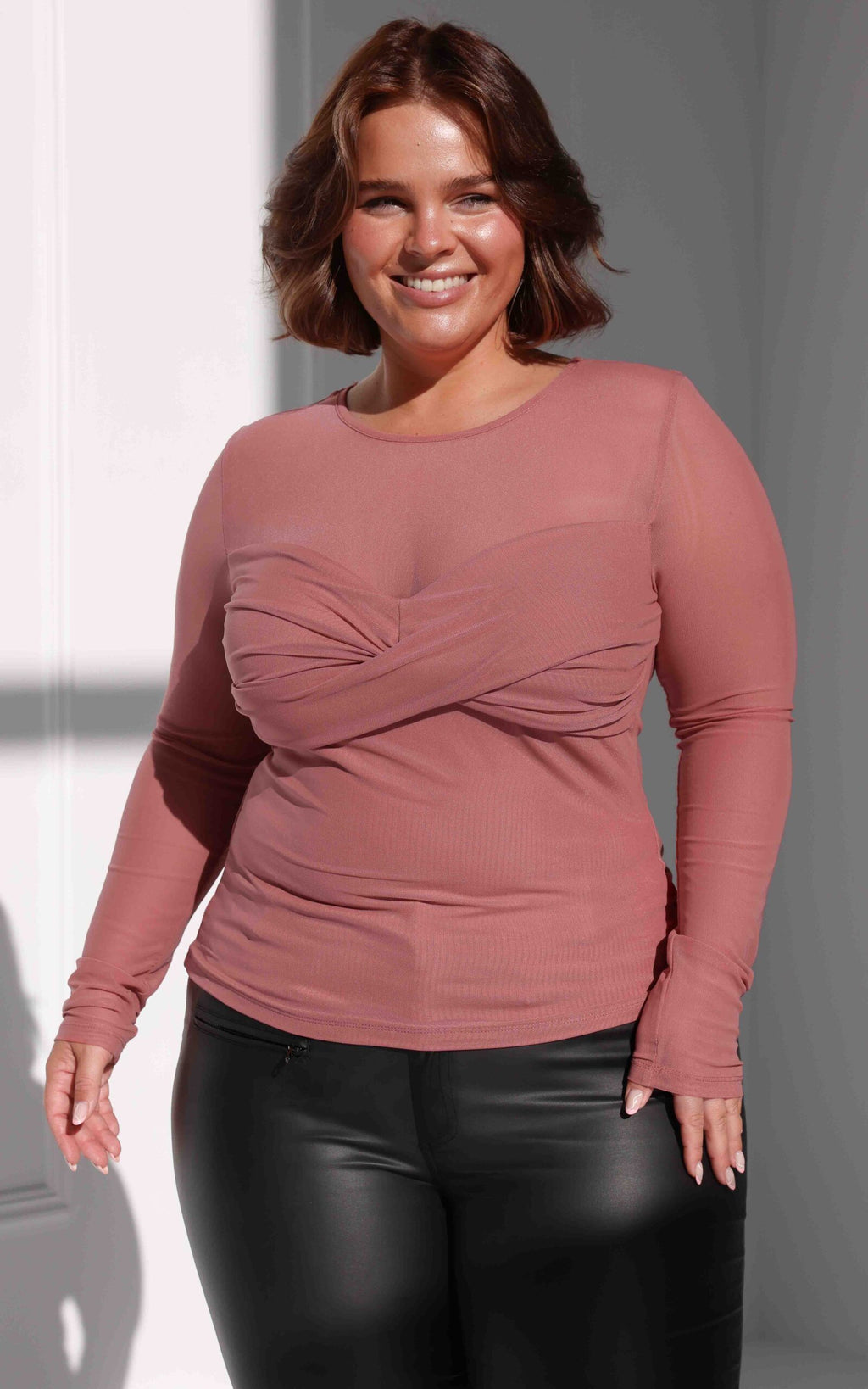 Veda Mesh Top - Rose