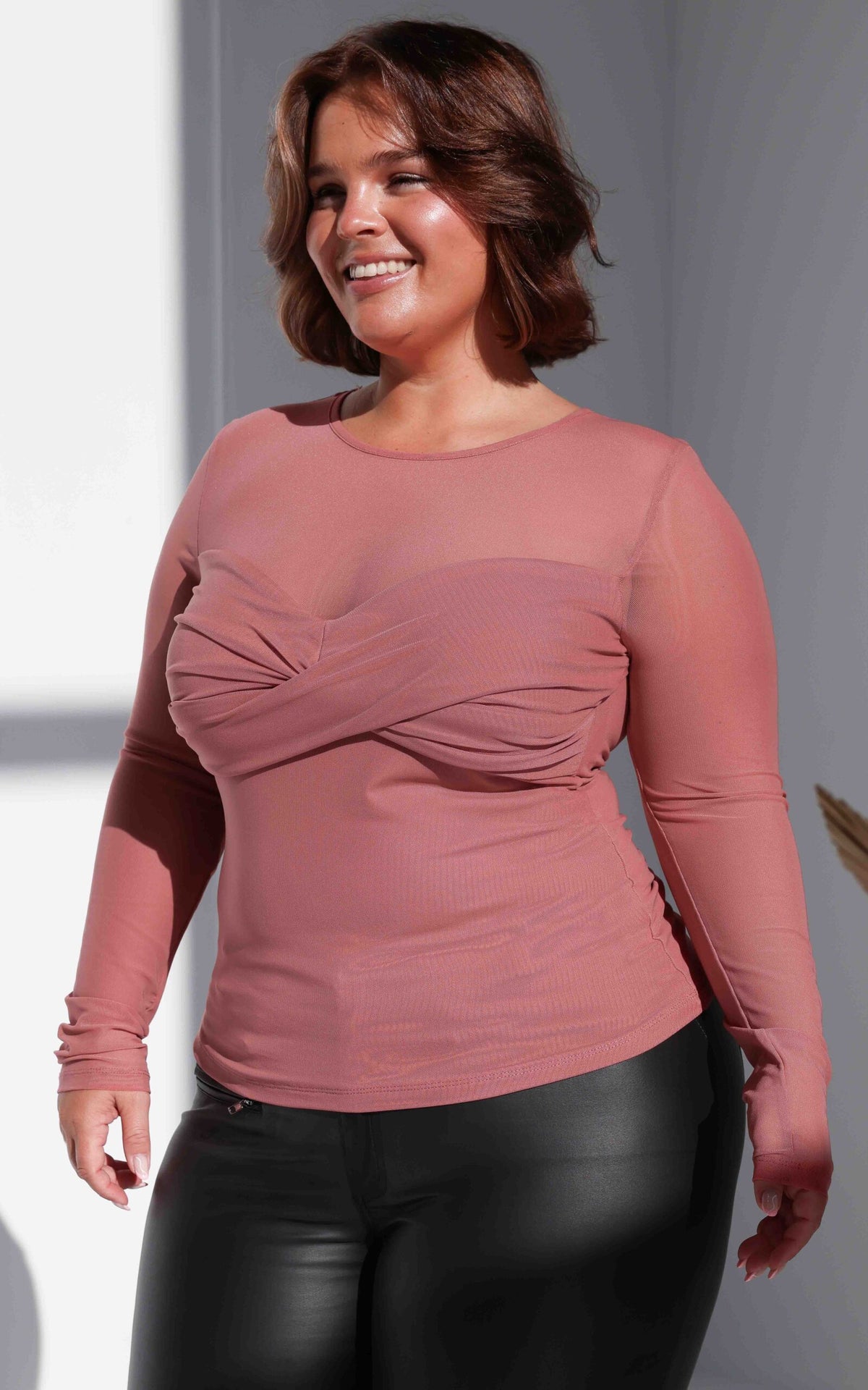 Veda Mesh Top - Rose