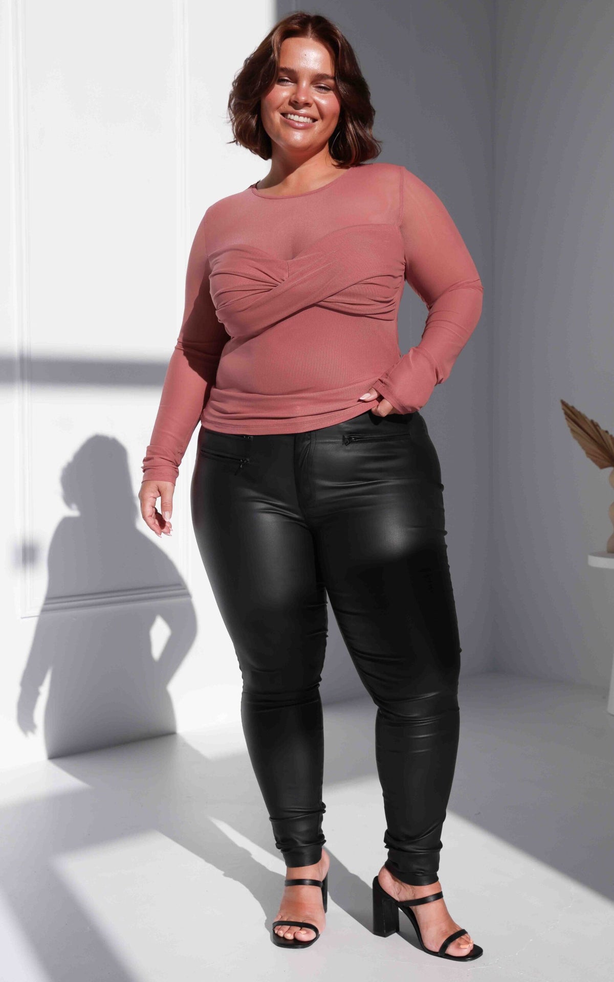 Veda Mesh Top - Rose