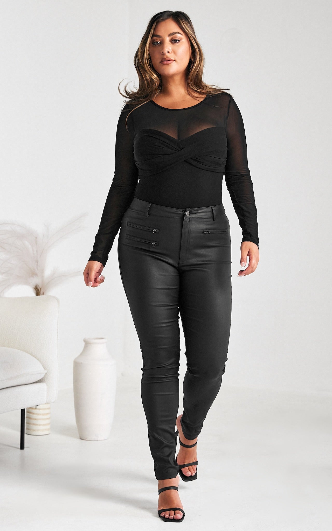 Veda Mesh Top - Black