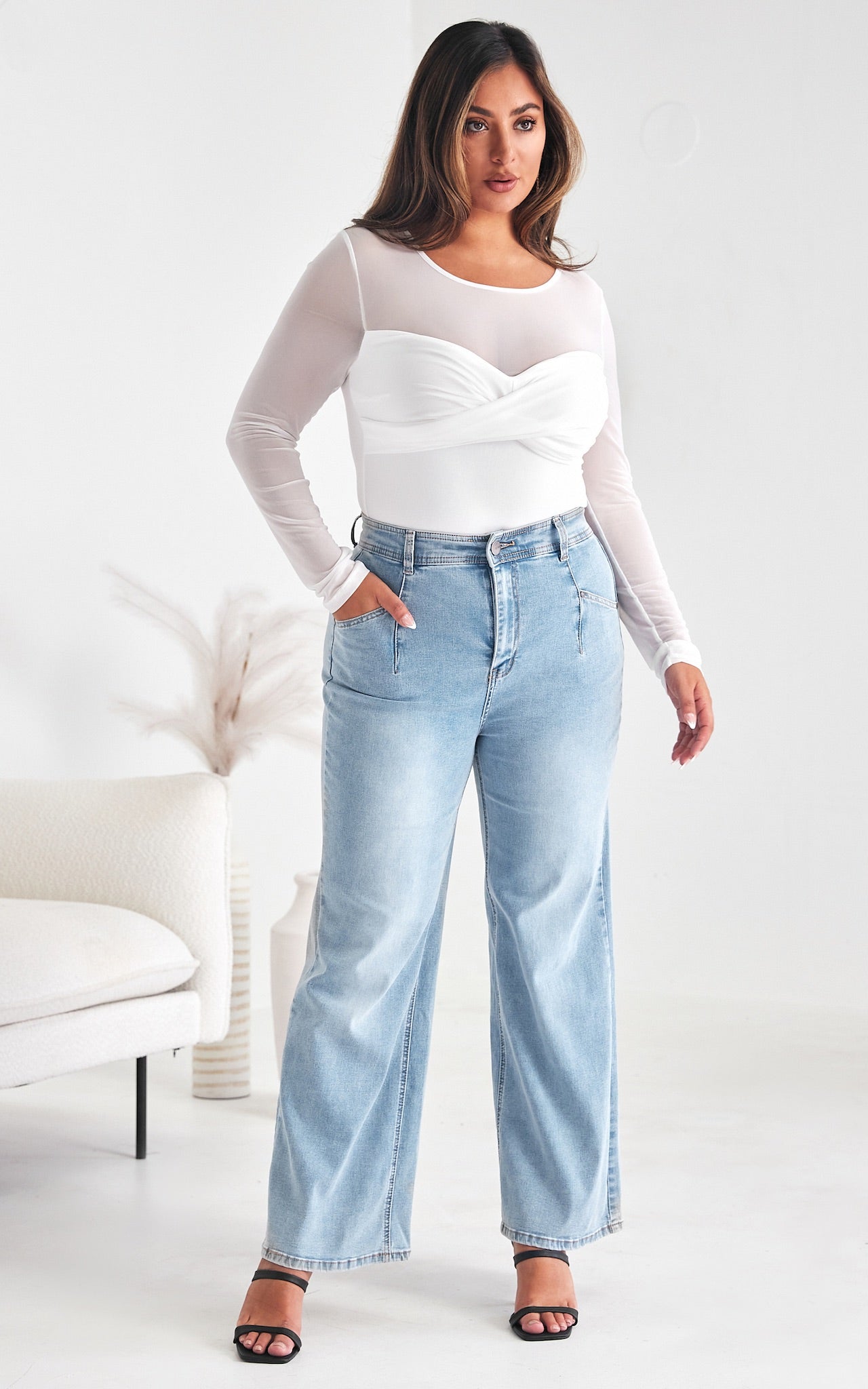 Veda Mesh Top - White