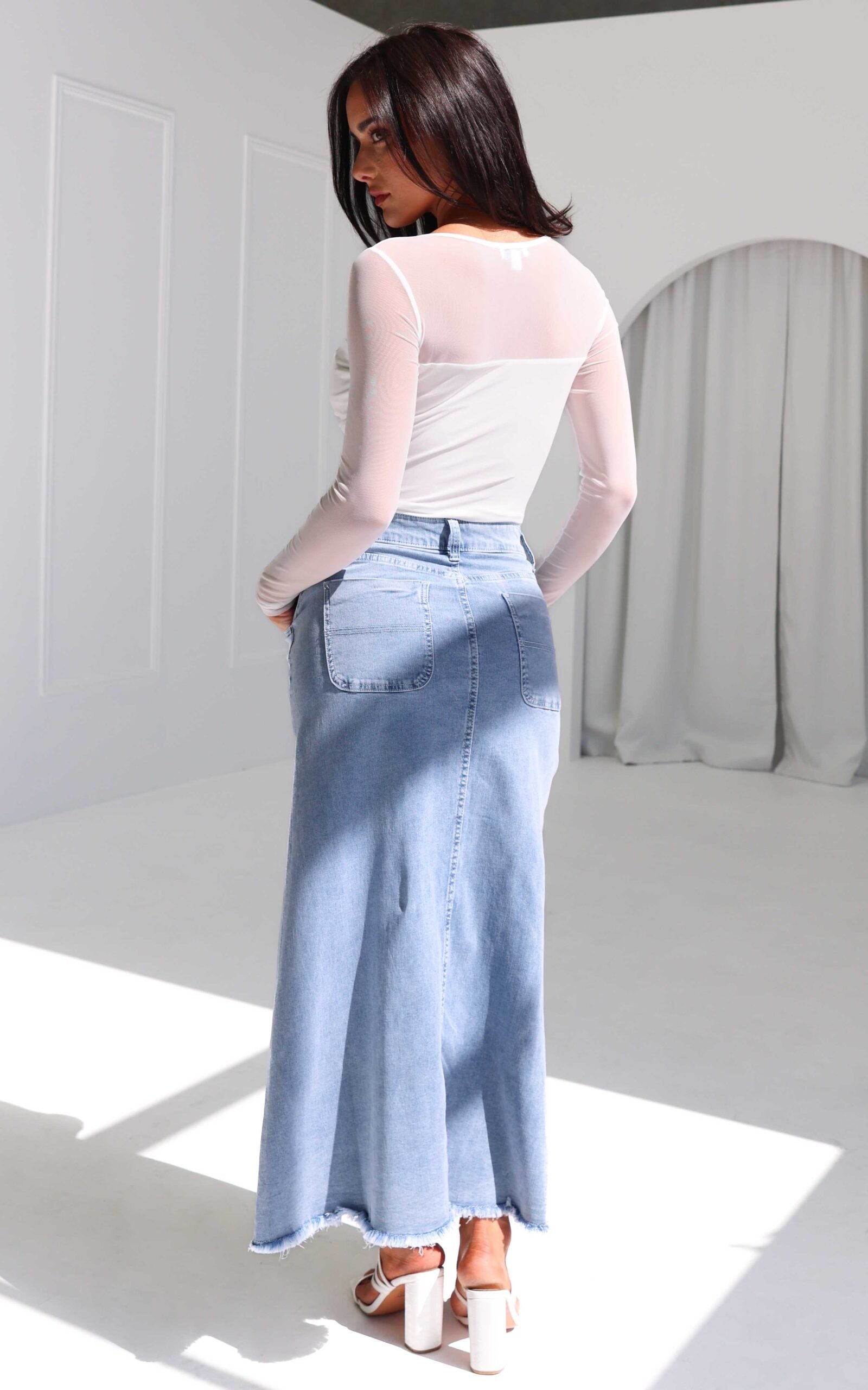 Veda Mesh Top - White