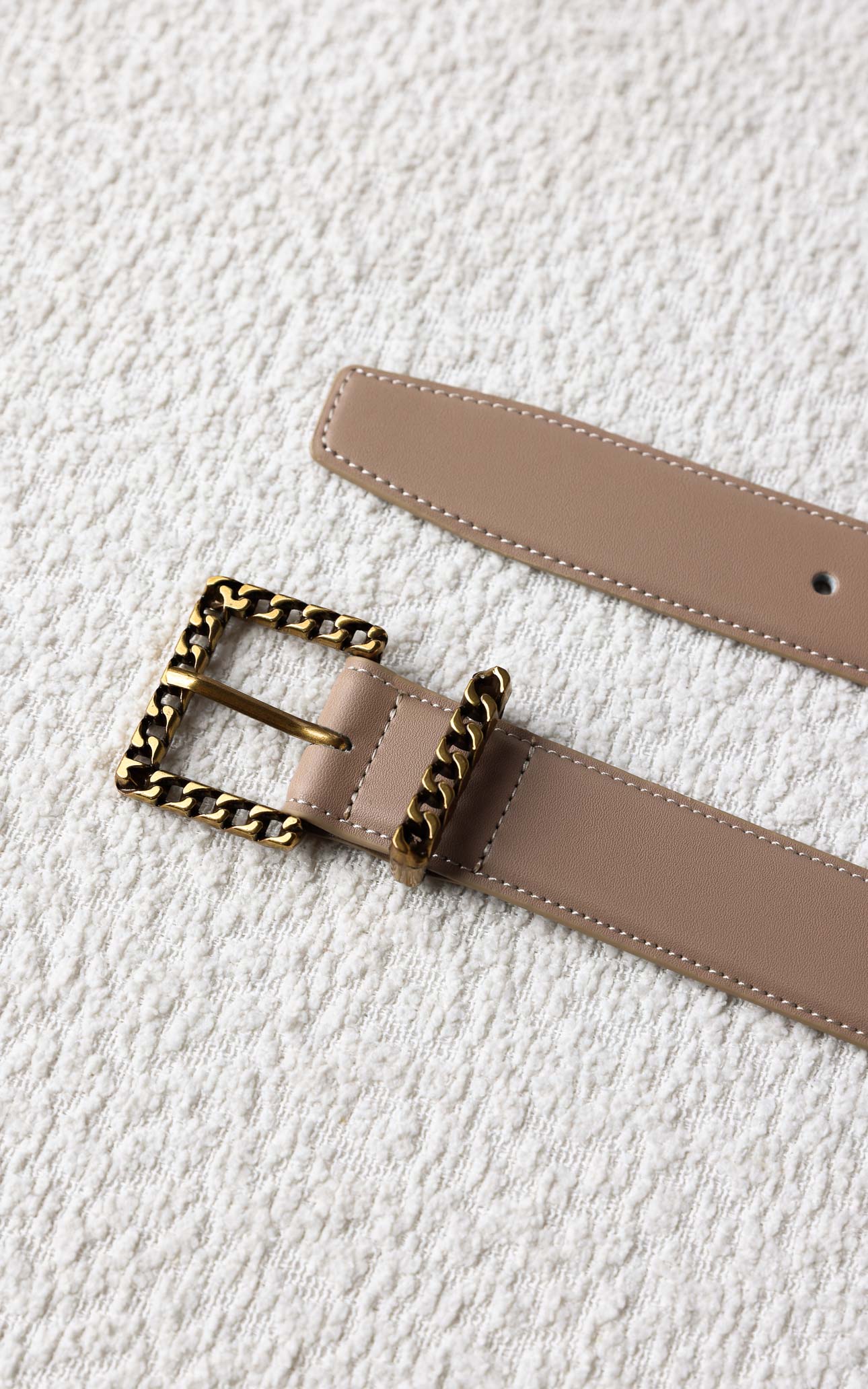 Venty Belt - Taupe Chain Square
