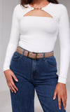 Venty Belt - Taupe Chain Square