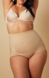 Venus High Waisted Lace Shapewear Briefs - Nude