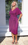 Vernot Midi Dress - Boysenberry Purple Metallic