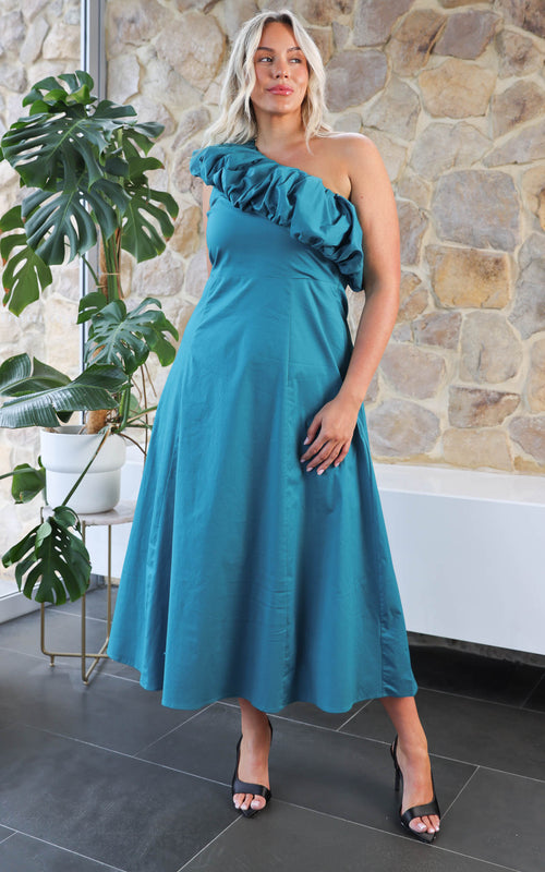 Vesper Maxi Dress - Teal Blue