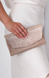 Winona Rhinestone Clutch Bag - Rose Champagne