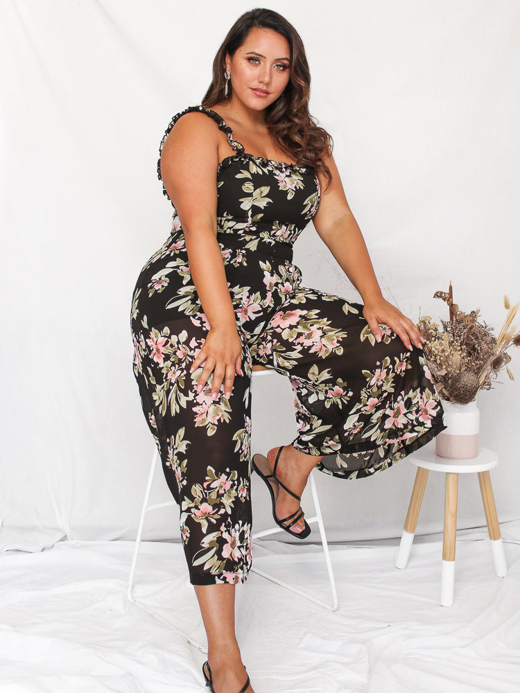 Wynwood Jumpsuit - Black Floral