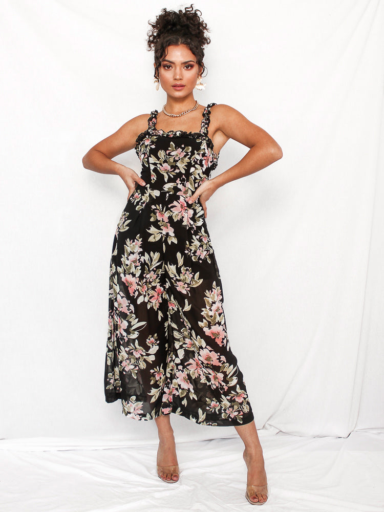 Wynwood Jumpsuit - Black Floral