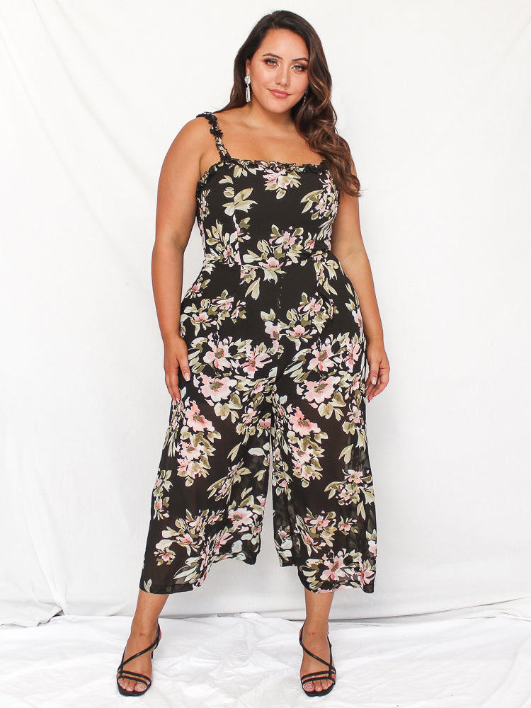 Wynwood Jumpsuit - Black Floral